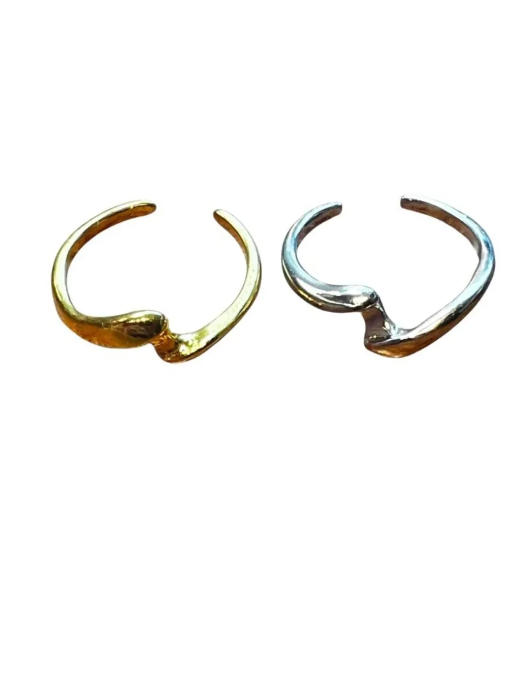 Copa Jewelry Two-toned Nesting Rings Size 7 Adjustable Gold Silver Brazilian